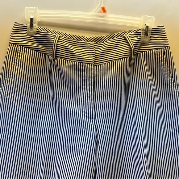 Julie Mitchell Urban Collection Capri Blue and White Stripe Pants Size 4 - Picture 2 of 12